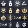 5pcs/lot Christmas Tree Santa Claus DIY Charms Wholesale 100% Stainless Steel Halloween Ghost Pumpkin Skull Connectors Charm ► Photo 1/6