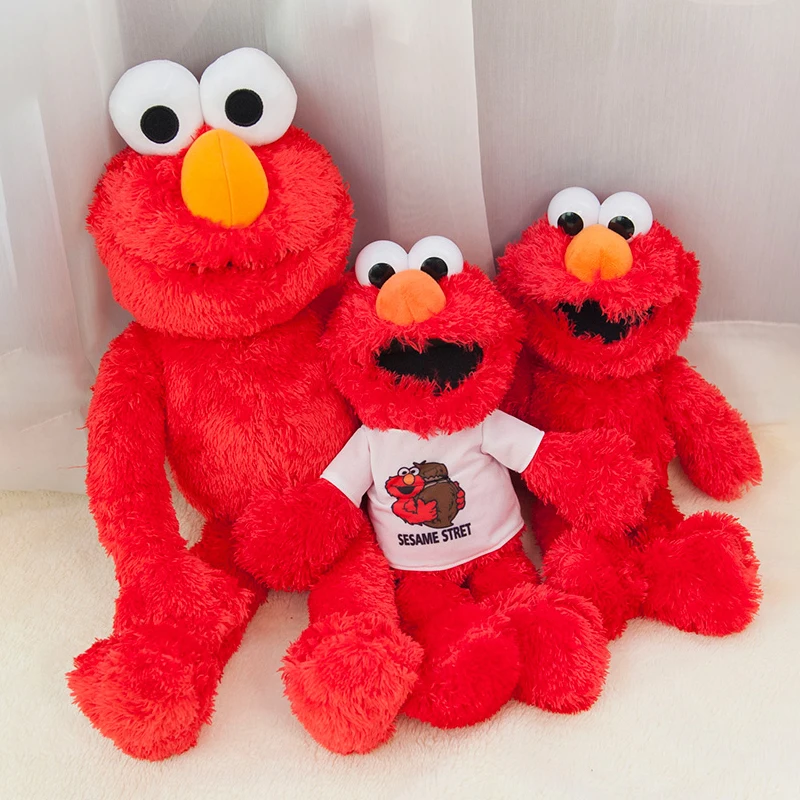 35/60/70cm Dress Elmo BigBird CookieMonster Abby Stuffed Plush Toy Doll  For Children Birthday Gifts