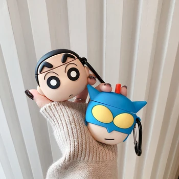 

Cool Earphone Cases for AirPods Pro Case Cute Silicone Cartoon Crayon Shin-chan Case for Apple AirPods Pro 3 Protector Cover