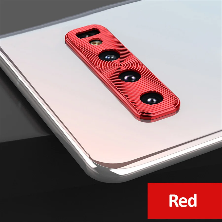 Защитная крышка для камеры samsung Galaxy Note 10 Plus A50 A30, чехол для samsung Galaxy S10 Plus, защитное металлическое кольцо для камеры - Цвет: Red Metal Ring
