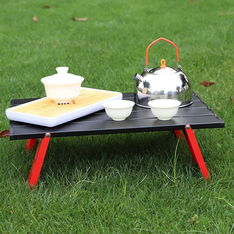 

Портативный складной столик для пикника из алюминиевого сплава, маленький туристический чайный столик для походов, кемпинга, рыбалки, пикников, уличный инструмент