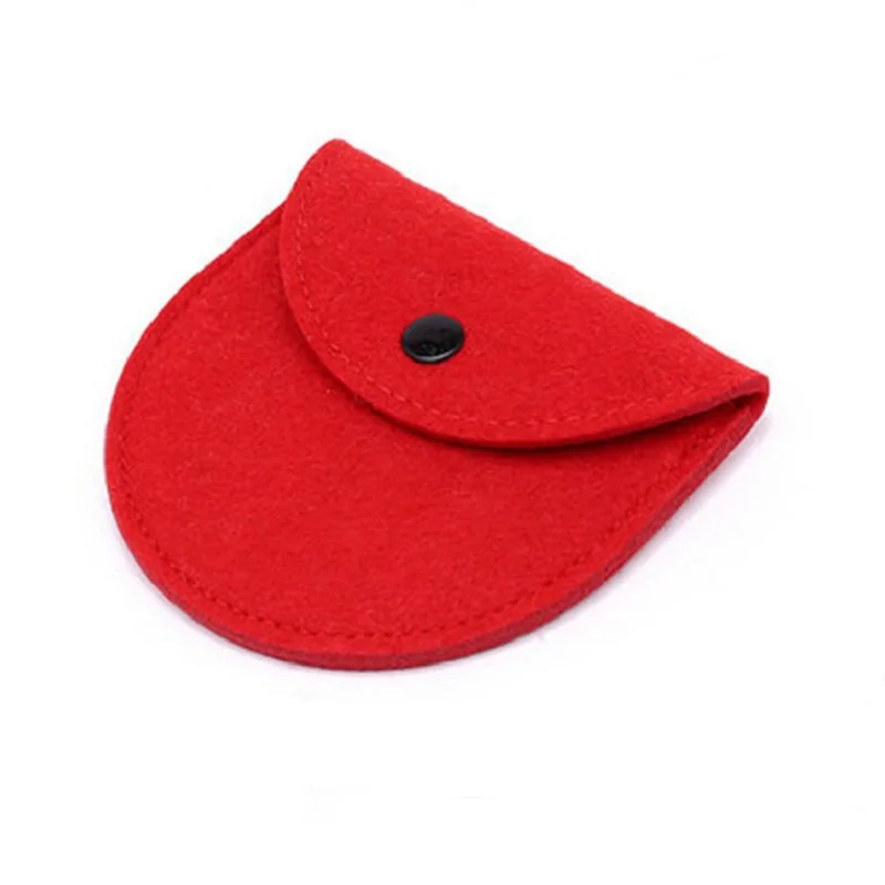 red VAintage hasp Felt women's coin purses change wallets female small cute pouch money bags mini handbags for girls boys men - Цвет: red