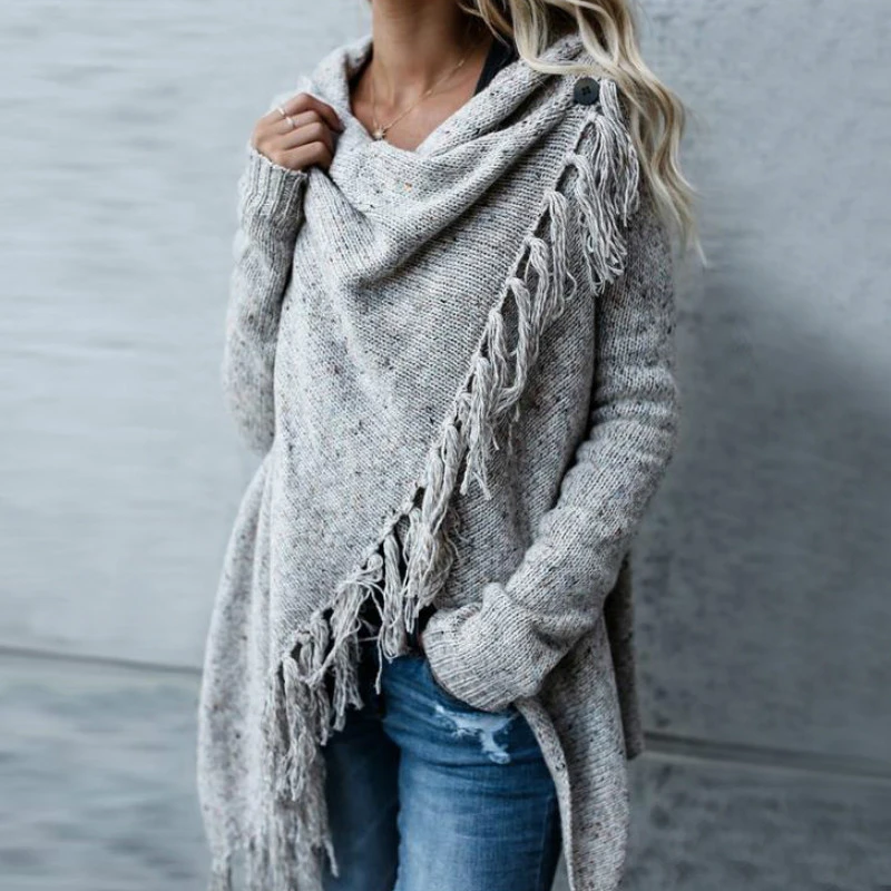 long fringed cardigan