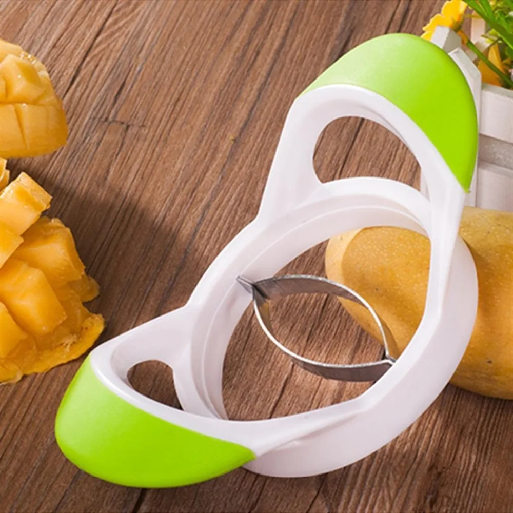 Stainless Steel Peach Mango Splitter Slicer Fruit Pitter Machine Fruit Cutter and Corer Mango Corer Tool Peeler Cut Kitchen Easy Tool (2)