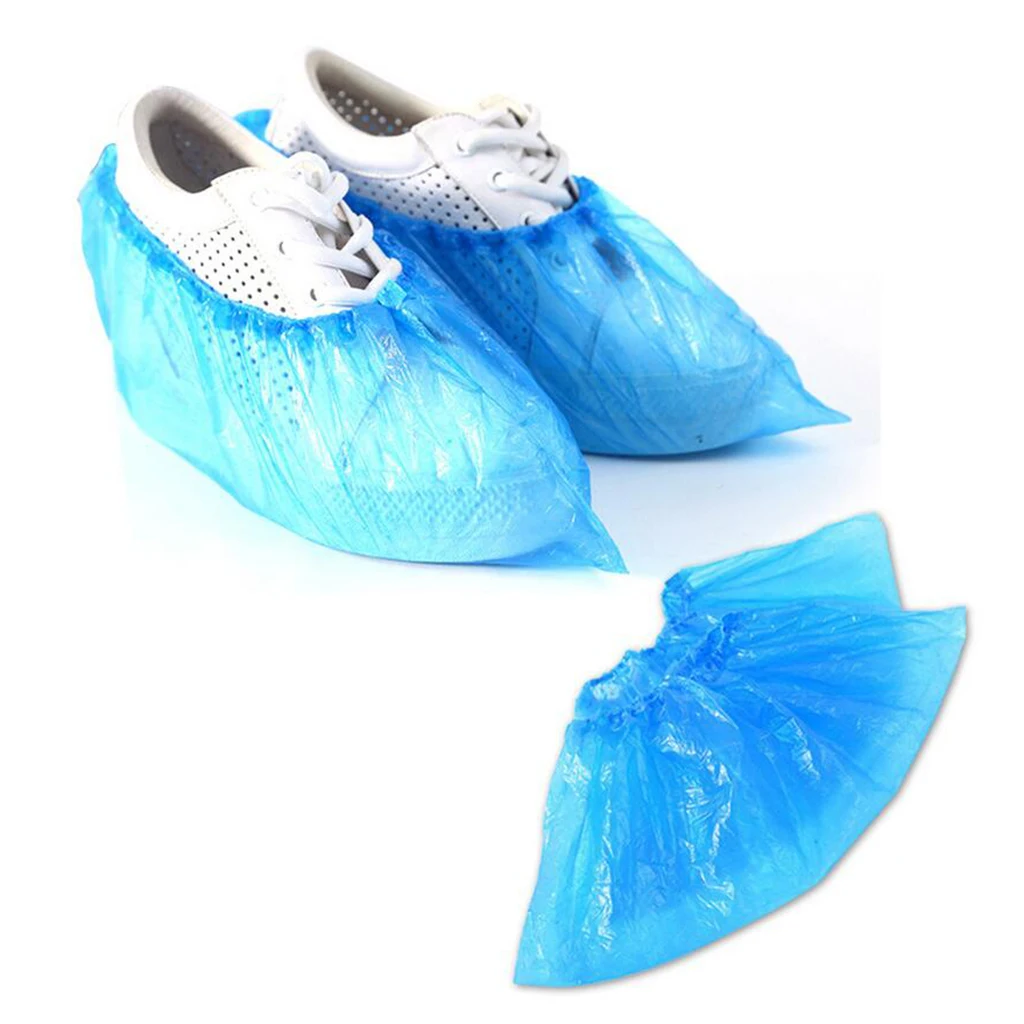 100 Pcs/Set Shoe Covers Boot Protectors Water Resistant Indoor/Outdoor for Men Women