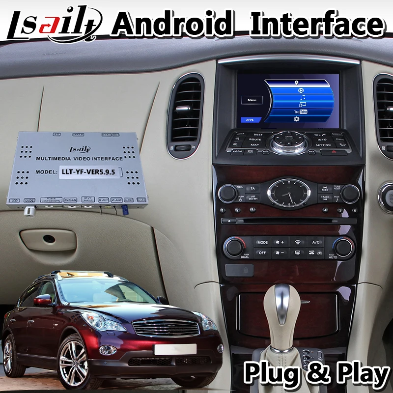 Мультимедийный видеоинтерфейс Lsailt Android для Infiniti EX37 EX35 EX30d EX 2007 2013 года с GPS