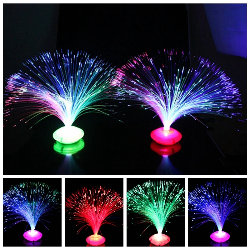 

Color Changing LED Fiber Optic Night Light Lamp Stand Home Decor Colorful