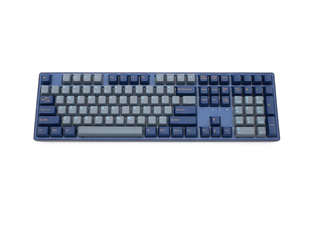 Taihao-teclado Mecânico Duplo Túnel Escuro Pbt para Jogos Faça Você Mesmo Perfil Oem Amarelo Azul u Mudança - Imagem 2