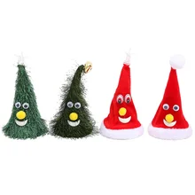 Электрическая Рождественская елка шляпа игрушки 6 дюймов музыка качели шляпа игрушка инновационные украшения поставки Рождественский колпачок для Санта-Клауса для детской игрушки