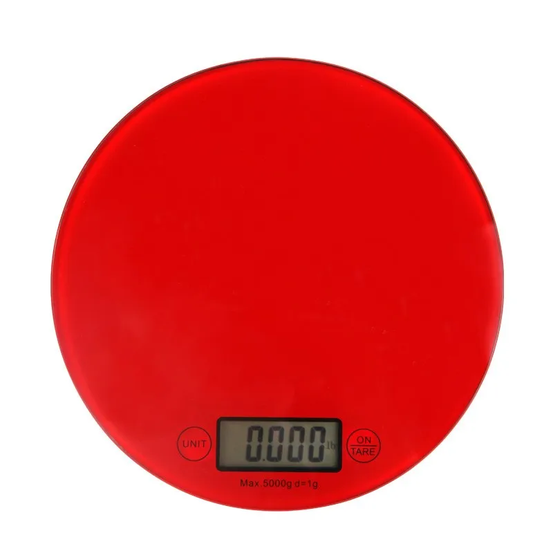 

5KG/1G Round Shape Kitchen Scale Electronic Electronic Touch Screen LCD Food Baking Fruit Multifunction Weight Balance