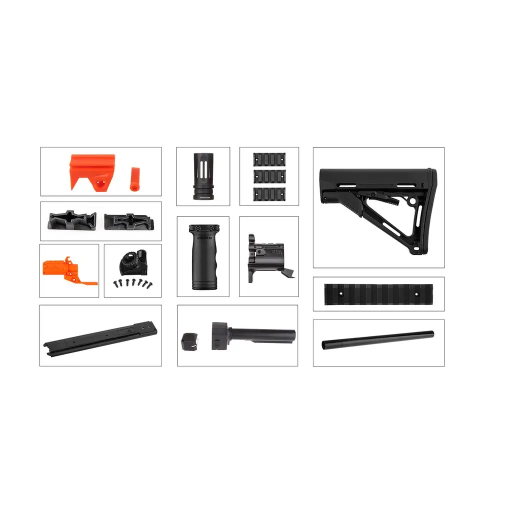 

Worker STF-W008-01 MP5-K A Style Mod Kits Set With Black Adaptor for Nerf N-Strike Elite Stryfe Blaster