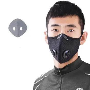 

HOT Double Valve Activated Carbon Protective Mask High Efficiency Filtration Adjustable 3D Fitting Design Mask 1pcs