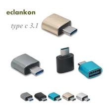 Алюминиевый USB 3,1 type C OTG адаптер Micro USB женский поворот на type C Мужской конвертер для samsung Galaxy Note 8 S8 Plus huawei zte