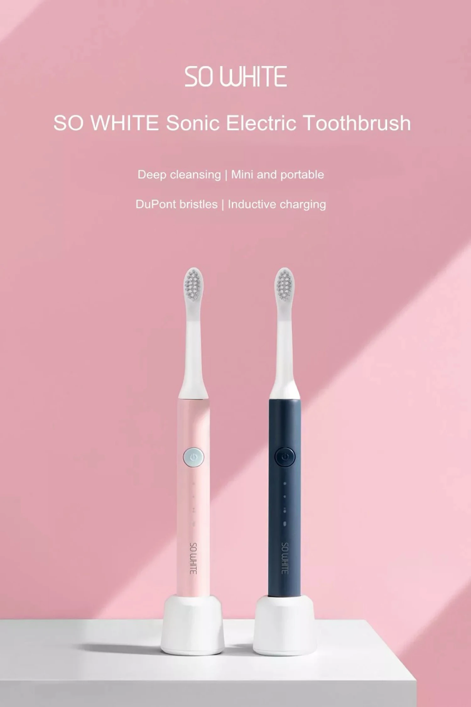 Оригинальная XIAOMI Mijia Youpin Soocas SO WHITE звуковая электрическая зубная щетка Беспроводная Индукционная зарядка IPX7 Водонепроницаемая зубная щетка
