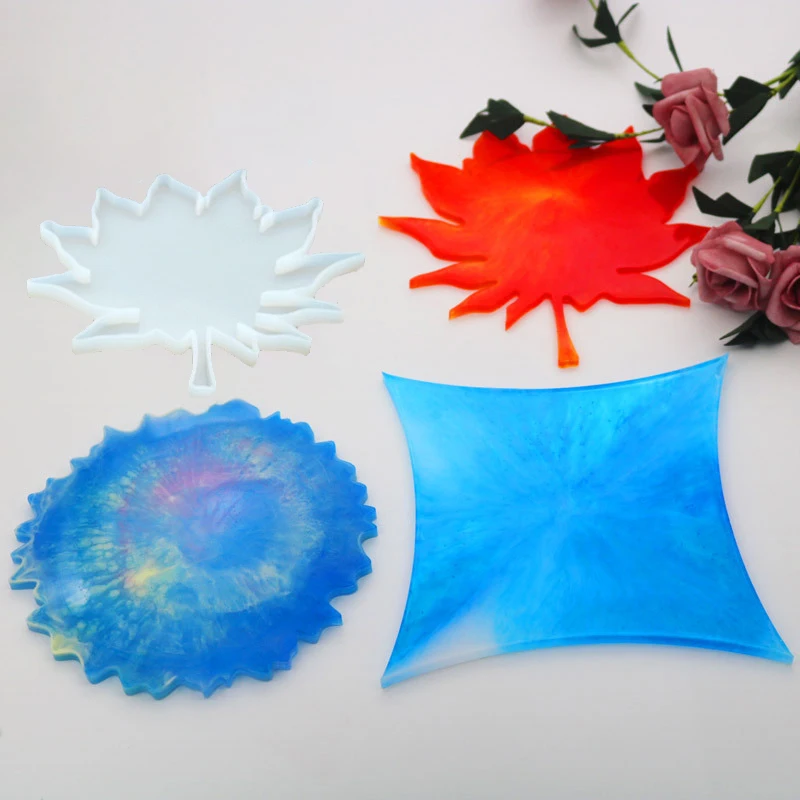Maple Leaf Silicone Molds Epoxy Resin Molds Casting Coaster DIY Coasters Mould Handmade Tools Craft Jewelry Supplies