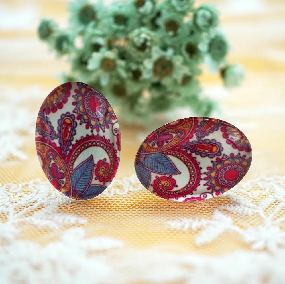 

10PCS/lot oval 13MM X 18MM/10MM x 14MM Glass Cabochon for bracelet necklace earring rings brooch DIY Jewelry hand made supply
