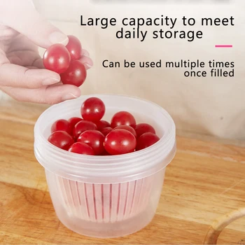 

Refrigerator Storage Box Container Drain Sealed Box for Ginger Garlic Onion