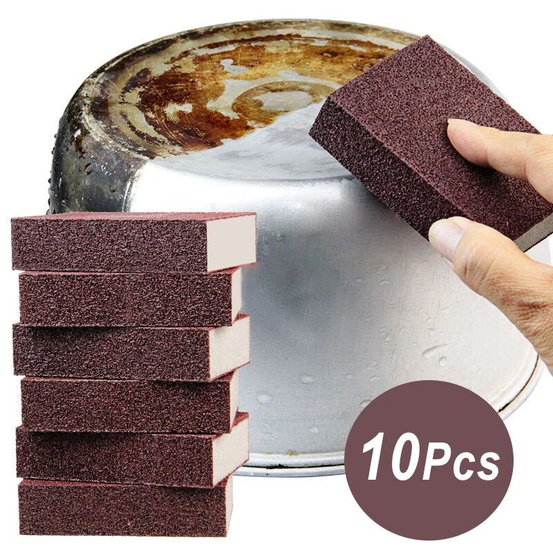 Emery sponge magic wipe to remove rust cleaning brush descaling emery cleaning stove kitchen stove gadgets