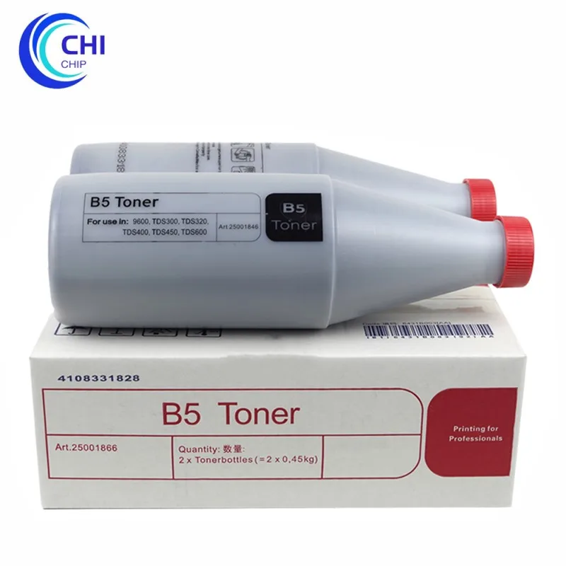 2 бутылки новый совместимый картридж с тонером B5 для Oce 300 320 400 450 600 700 9600 порошок