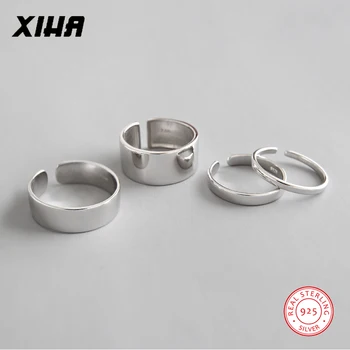

Real 925 Sterling Silver Thin Wide Adjustable Knuckle Rings for Women Ladies Minimalistic Pinky Dainty Stackable Fashion Jewelry