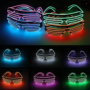 

LED Glasses Light Up Shades Flashing Luminous Rave Night Christmas Activities Wedding Birthday Party Decoration C1766 j