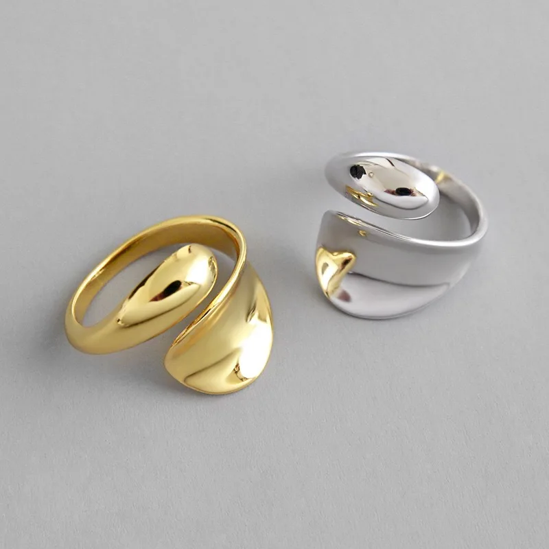 925 Sterling Silver Finger Rings for Women Adjustable Antique