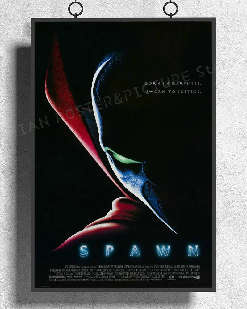 NJ421 Spawn (1997) кино комикс книжная Наклейка на стену Шелковый постер искусство