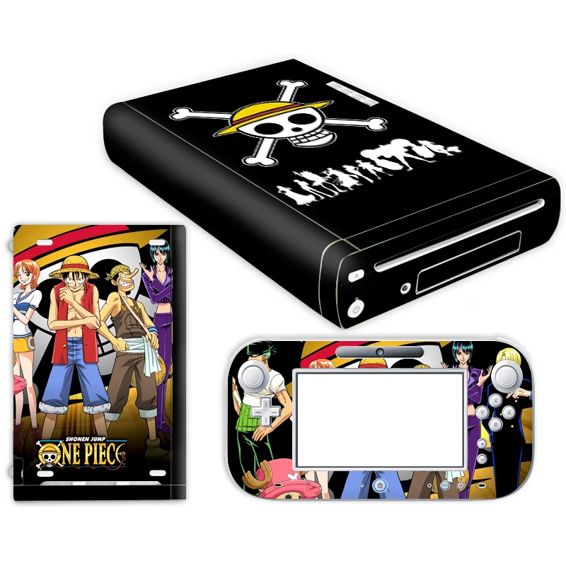 Аниме One Piece Luffy Skin Sticker для Nintendo Wii U Чехол консоли с пультом дистанционного