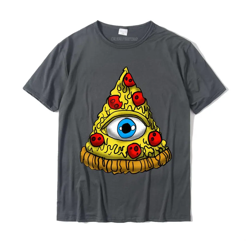 Cheap Men Top T-shirts Fitness Tight Personalized Tops Shirts 100% Cotton Short Sleeve Camisa Tee Shirts Round Collar Funny Pizza Tee Illuminati Eye Occult Birthday Gift Idea T-Shirt__MZ16292 carbon