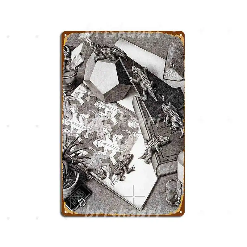 Металлические настенные плакаты Escher классические металлические постеры для