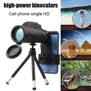 

80X100 Zooms Monocular Portable Prism High-definition Optical Mobile Phone Telescope &T8