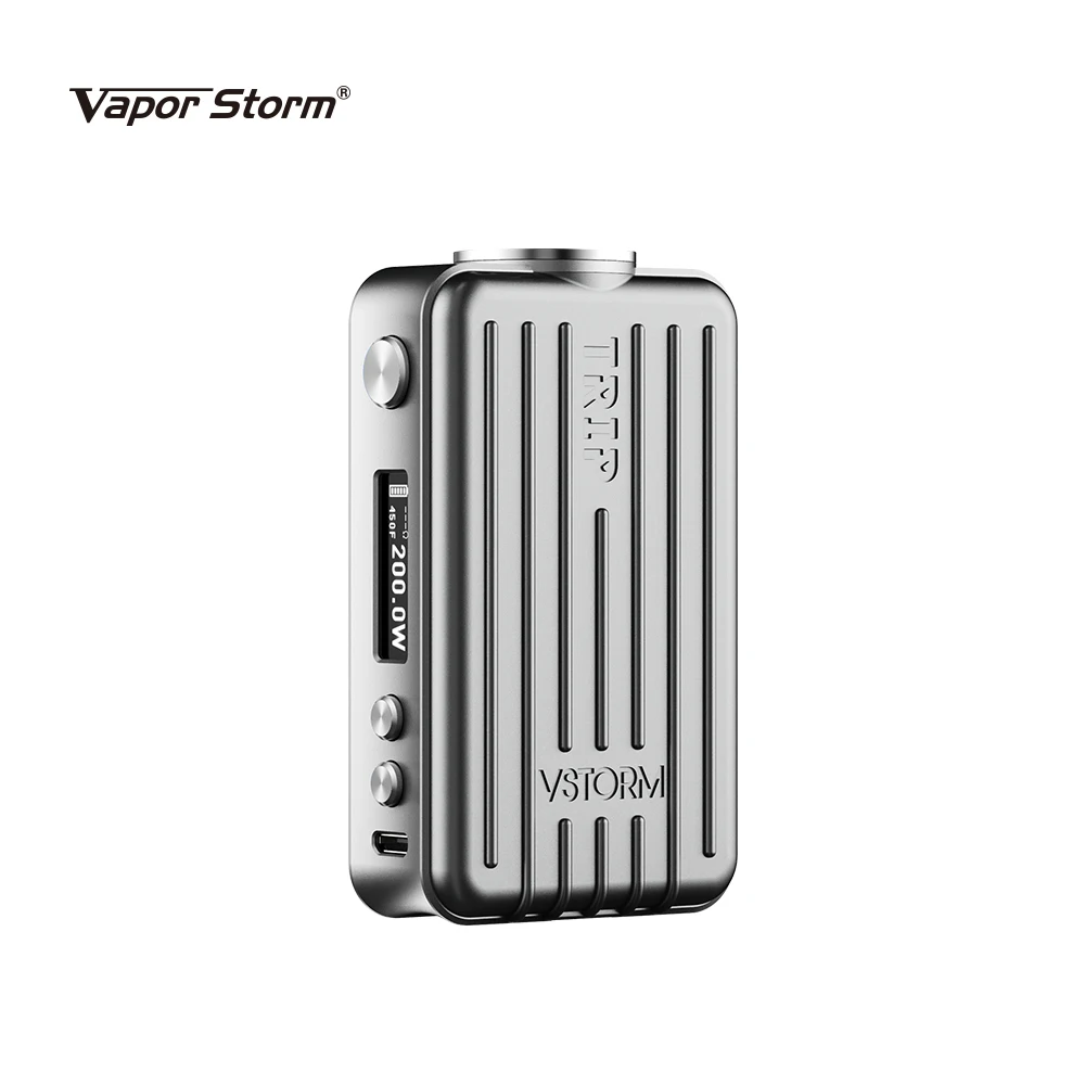 Паровой шторм комплект с 200 Вт Vapor Storm Trip Box Mod и 2 мл/6 мл Trip Tank 0,91 дюймов OLED без 18650 батареи против Drag 2