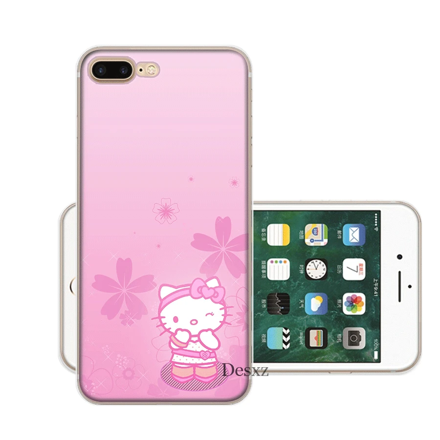 Чехол для мобильного телефона iPhone Apple XR X XS Max 6 6s 7 8 P Lus 5 5S SE Shell прекрасный розовый hello kitty Защита Мода - Цвет: H8