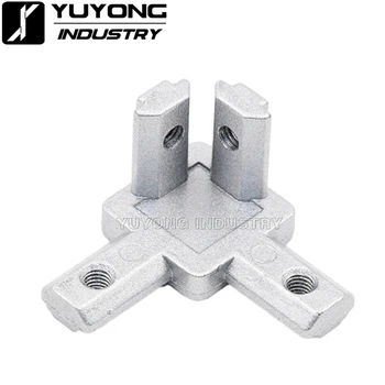 

HOT sale L type 3-dimensional bracket 2020 Concealed 3-way corner connector EU standard Aluminum Profile parts For 3D Printer