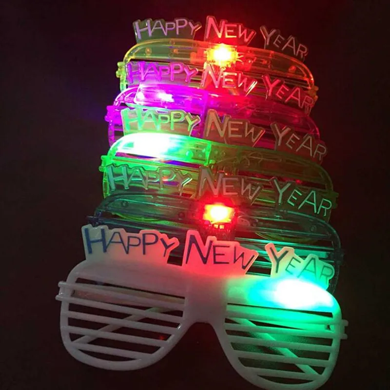 Номер, мигающие жалюзи, светодиодные очки, мигающий светильник, маска для глаз, светящаяся повязка на голову, новогодняя, вечерние игрушка для карнавала, неоновые, вечерние - Цвет: C