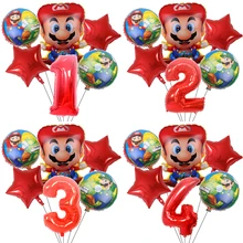 

6PCS Aluminum Film Balloon 32 inch Number Foil Balloons 1st Kids 1-9Years Old Birthday Party Decorations Baby Shower Globos