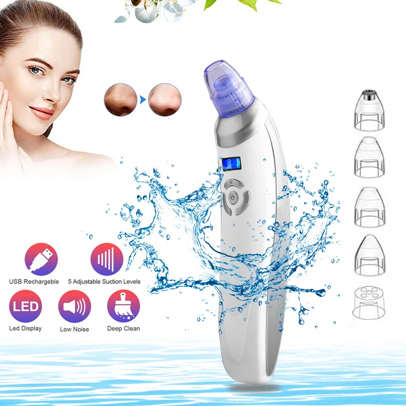 Electronic Blackhead Remover Vacuum Suction Facial Acne Pore Cleaner Extractor