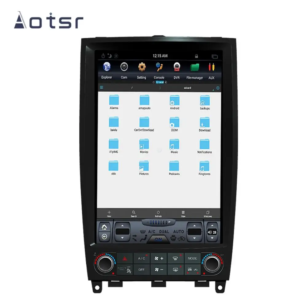 Best Aotsr Tesla10.4“ Vertical screen Android 8.1 Car DVD Multimedia player GPS Navigation For Infiniti QX50 2015-2017 Wifi carplay 3