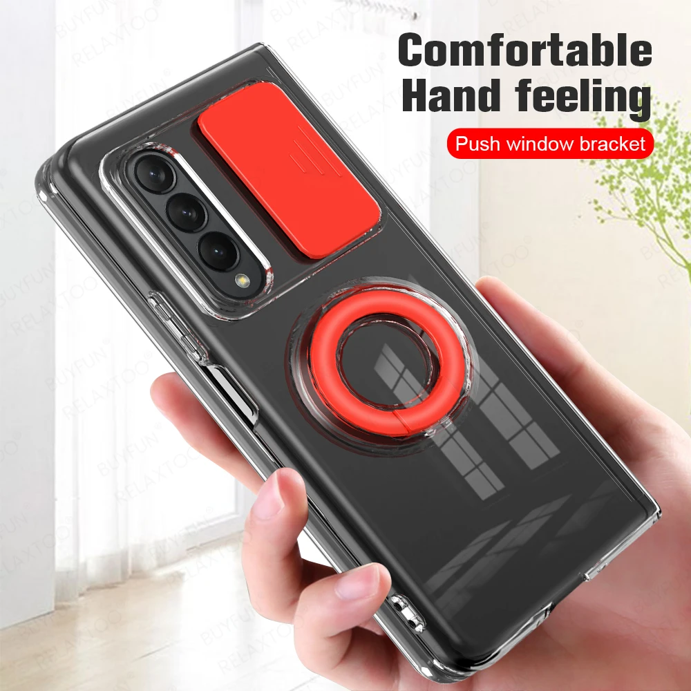 Custodia Protettiva Push Ring Per Samsung Galaxy Z Fold3 5G Zfold Flip3 3 Custodia Protettiva Per Flip3 Fold 3 Cover Protector Capa