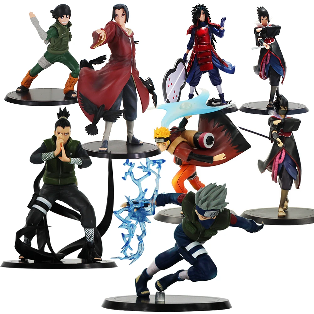 Набор из 2 экшн-фигурок ПВХ Наруто Shippuden Kakashi Sasuke Sikamaru hyuuuga Hinata Madara Uchiha Itachi Jiraiya Minato