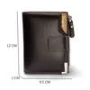 Customized Men Wallets Name Engraving Card Holders Zipper Fashion Short Men Purse PU Leather High Quality Male Purse For Men 4