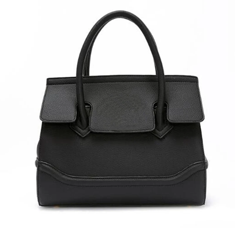 Женская сумка темпераментная ручная сумка большая сумка Большая вместительная сумка на плечо простая с сумкой - Цвет: Black