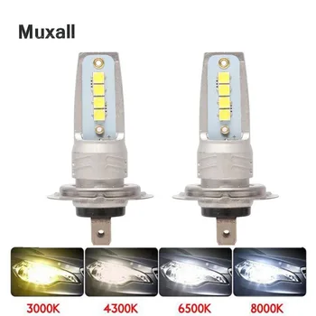 

Muxall LED Mini Car Headlight H7 H4 H11 Fog Light 9006 9005 6000K Car Fog Light 12V Led Automotive Headlights Energy-Saving Bulb