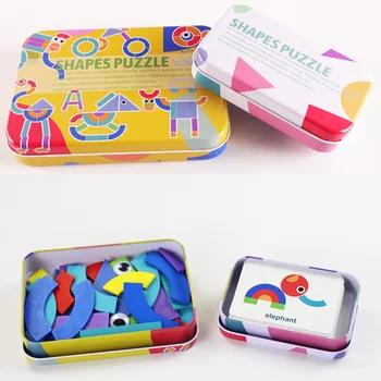 

Shape Puzzle Educational Toy Wooden Pattern Blocks Mental Development Toys Kit YJS Dropship