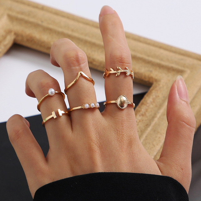 Color Hollowed Heart Shape Open Ring Set Design Cute Fashion Love Jewelry For Women Girl Gifts Adjustable Birthday Party