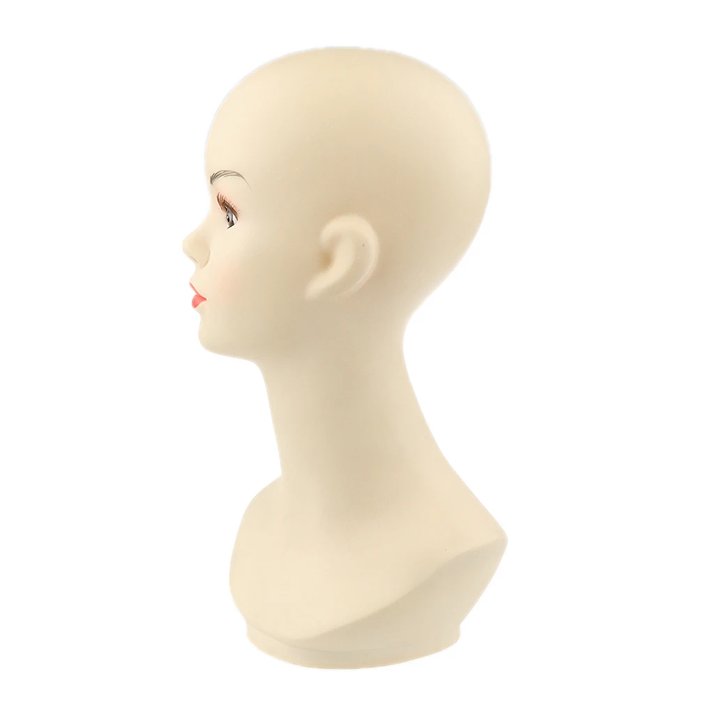 Male Female Mannequin PVC Manikin Head Bust Wig Glasses Hat Display Stand Model