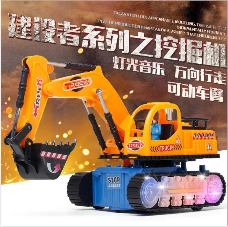 

Hot Sales Children Electric Excavator Light Included Light Music Educational CHILDREN'S Toy