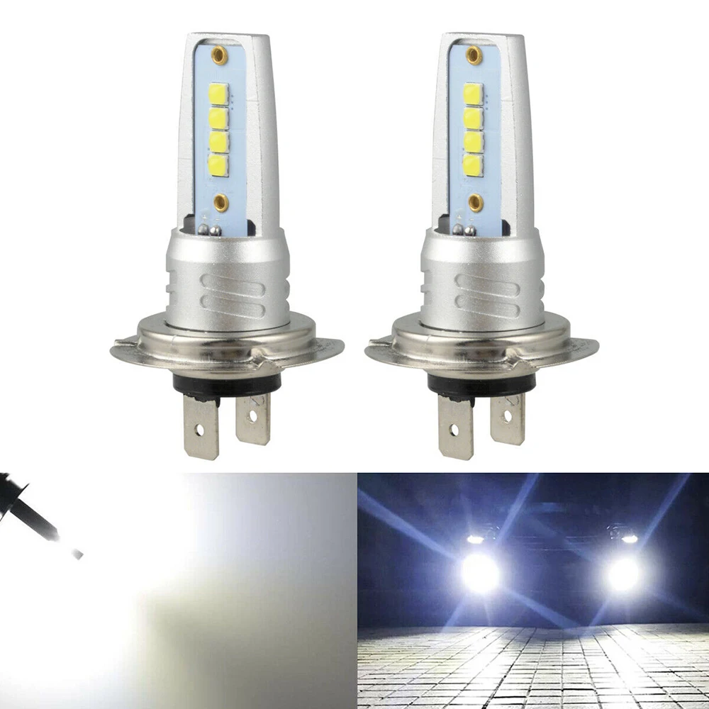 2 шт./компл. Универсальный H7 светодиодный головной светильник Conversion Kit лампы на низком ходу белого цвета фары дальнего и ближнего света светодиодный светильник лампы