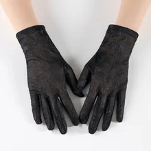 Перчатки для вождения летние новые тонкие короткие эластичные модные женские кружевные солнцезащитные перчатки для уличной езды вождения УФ перчатки D54