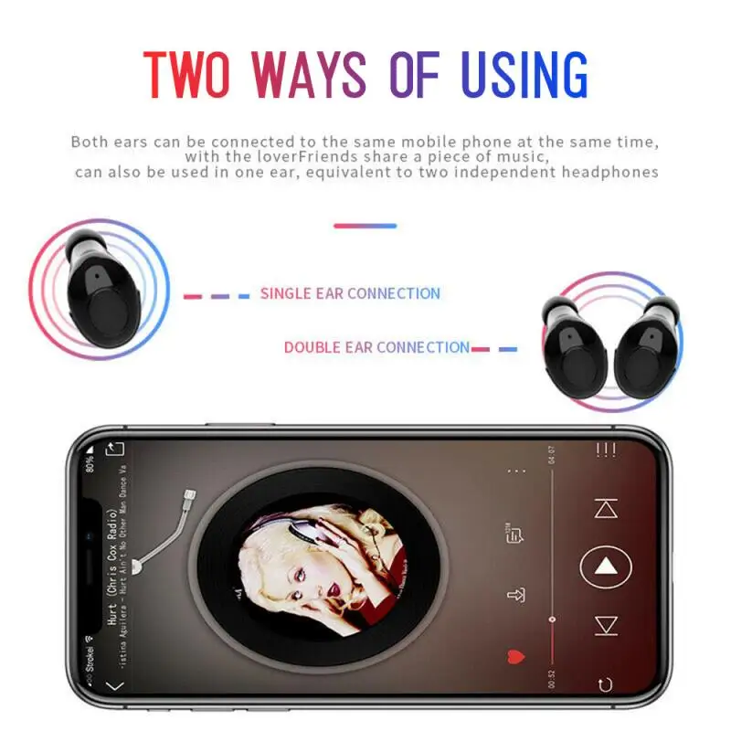 Wireless Bluetooth 5 0 TWS Headphone Hifi Stereo For G12 EarphoneTouch Control Headset With Mic LED Display 2200mAh Battery